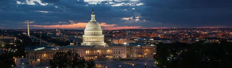 U.S. Capitol Building at night